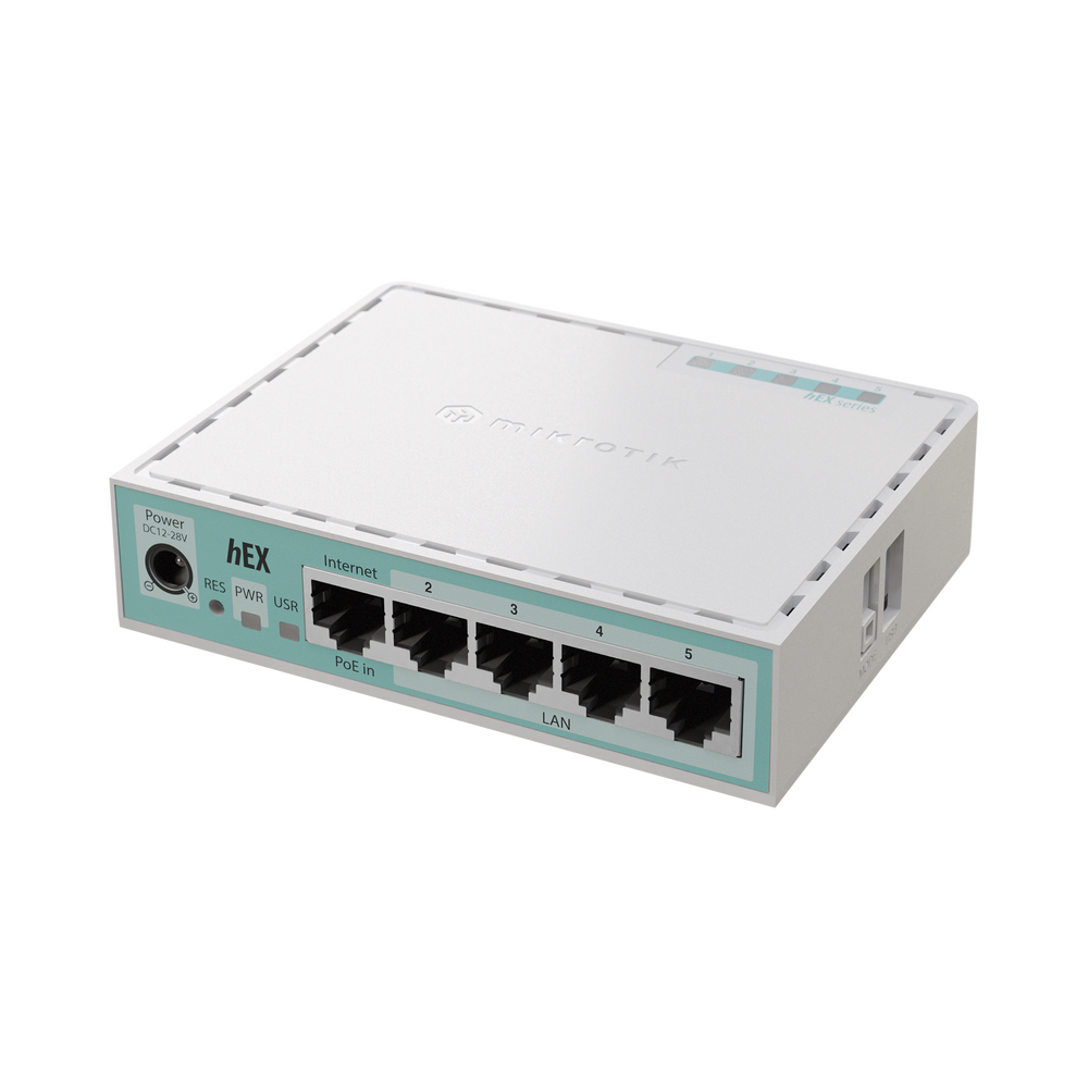 (Hex Version 2024) Router con 5 Puertos Gigabit Ethernet, 1 Puerto USB / CPU ARM Doble Nucleo/ RAM 512 MB/ Balanceo de Cargas