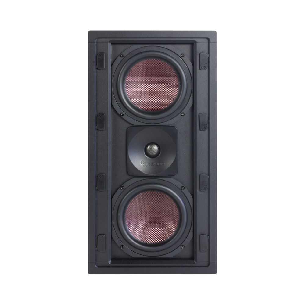 BOCINA DE PARED | 2 WOOFERS DE FIBRA DE CARBONO 6.5'' | TWEETER DE TITANIO 1'' | 200W
