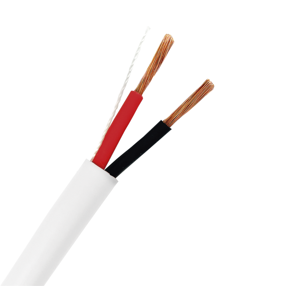 Bobina de 152 Metros (500 Pies) / 16AWG 2 Conductores / Cable Profesional de ALTA FIDELIDAD 100% Cobre / Interior / Color Blanco / Libre de Oxígeno / Para Aplicaciones de Audio, Control de Acceso y Automatización