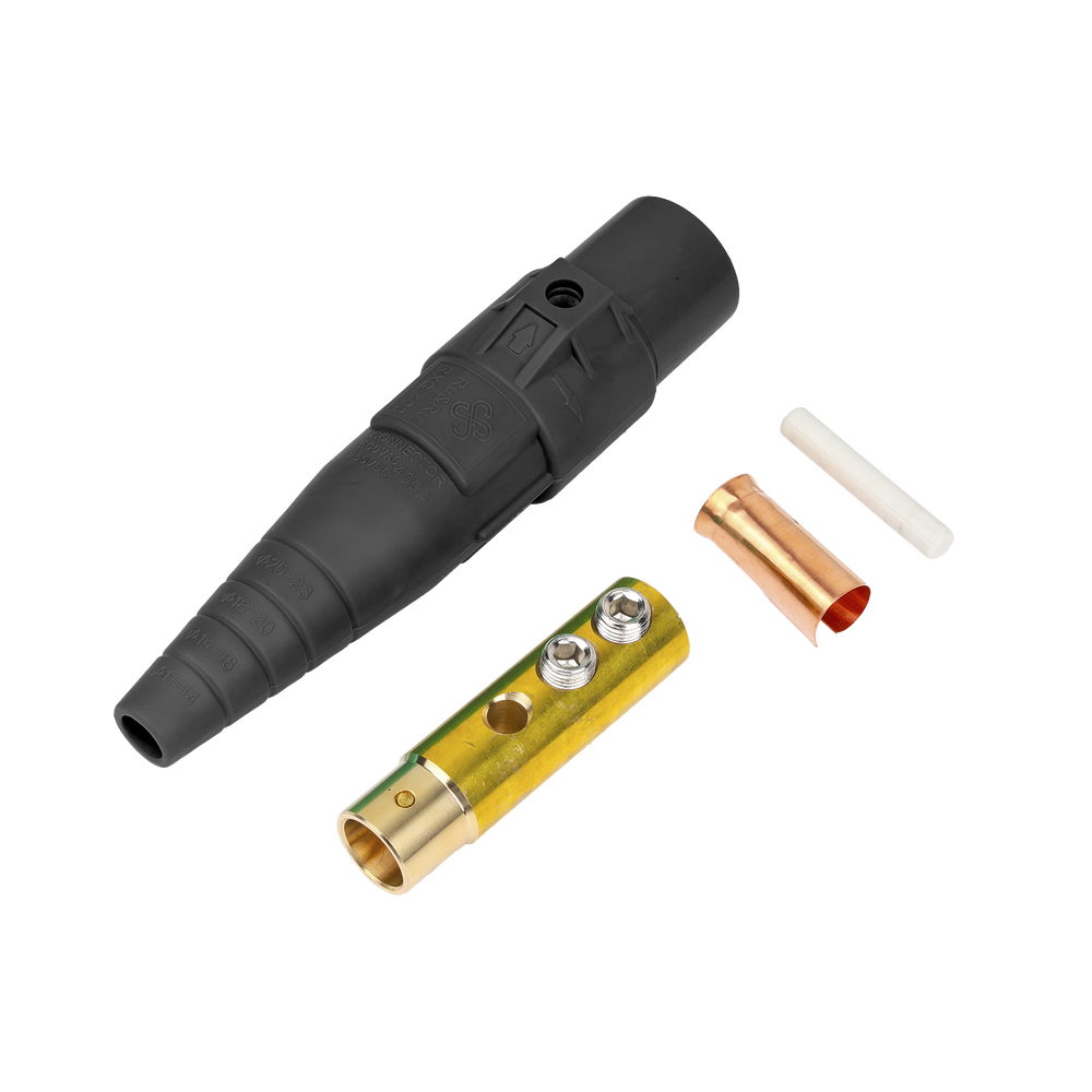 Conector Camlock Hembra / 400 Amperes / AC 600V / Abrazadera Compresión / Plástico Ingeniería / Varios Colores / Cable 2/0 AWG a 4/0 AWG