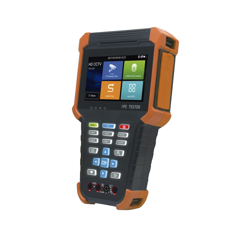 Tester de Video Profesional | Pantalla 4" Touch | Ideal para Cámaras IP/ HD (TVI, CVI, AHD y CVBS) | 4K | H.265/H.264 | PoE | WiFi | Cable Tester | Multímetro Digital | Todo en Uno para tu CCTV.