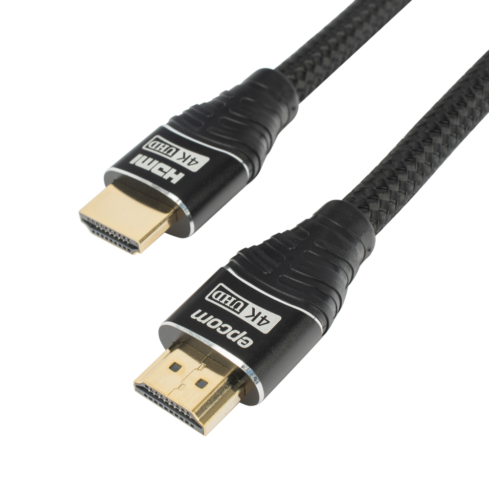 Cable HDMI de 1 Metro (3.28 Pies) | Alta Definición | Longitud | Versión 2.0 | Alta Velocidad 18Gbps | 4K@60Hz | Conectores Chapados en Oro | Tipo Redondo