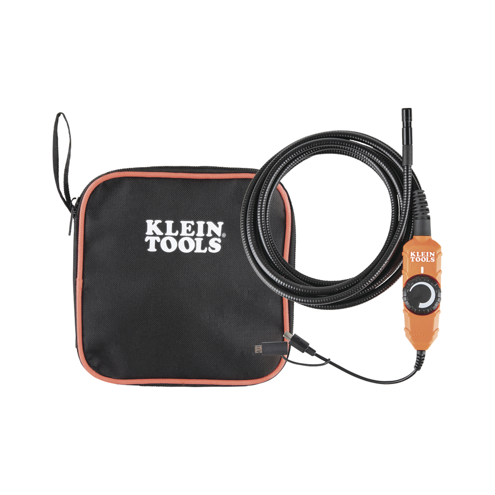 Cámara Boroscopio de Inspección con Conexión para Dispositivos Android®. Cuello de Cisne Blindado de 10' (3 m) y 6 Luces LED