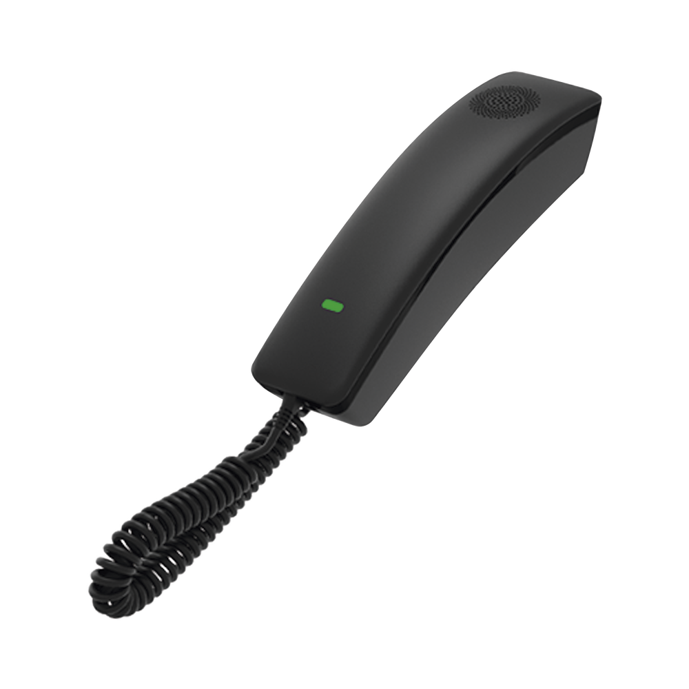 Teléfono IP profesional para Hotelería, montaje en pared,  teclado numérico estándar, conferencia de 3 vías, Opus y PoE.