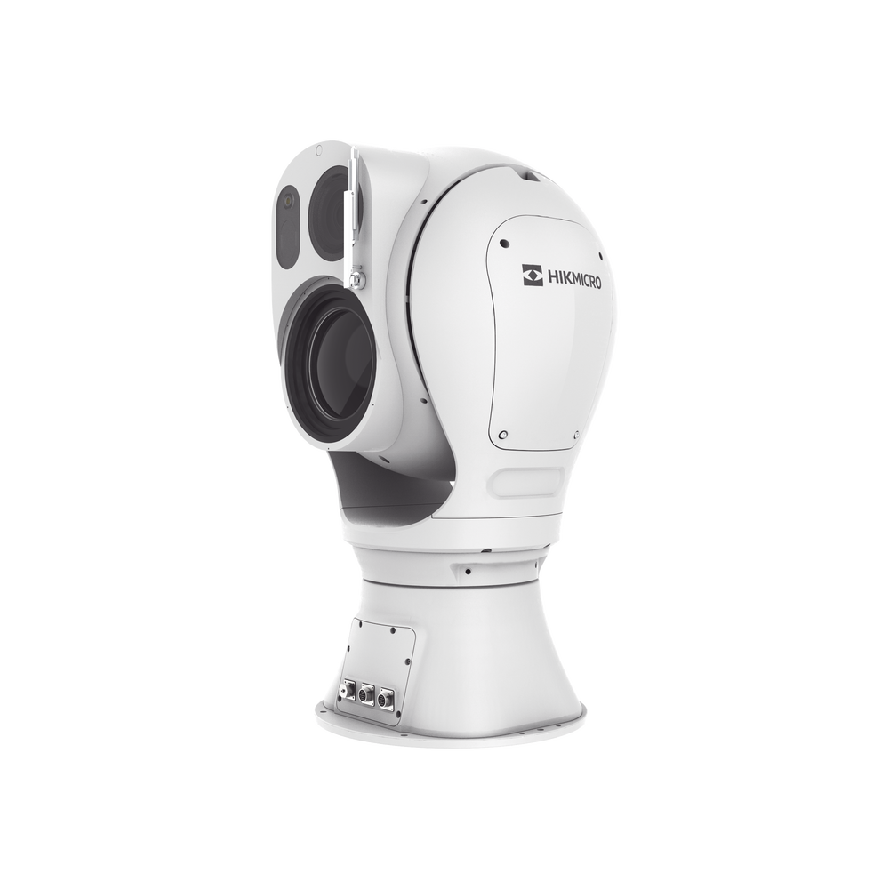 Esfera Punta de Poste IP Dual / Térmica 38 a 190 mm ( 1280 x 1024) + Óptico 100X (4 Megapixel) / Iluminación 3000 mts Laser / IP67 / microSD