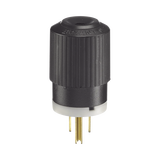 Clavija Negra 15 A 125 V CA 2 Polos 3 Hilos (NEMA 5-15P).