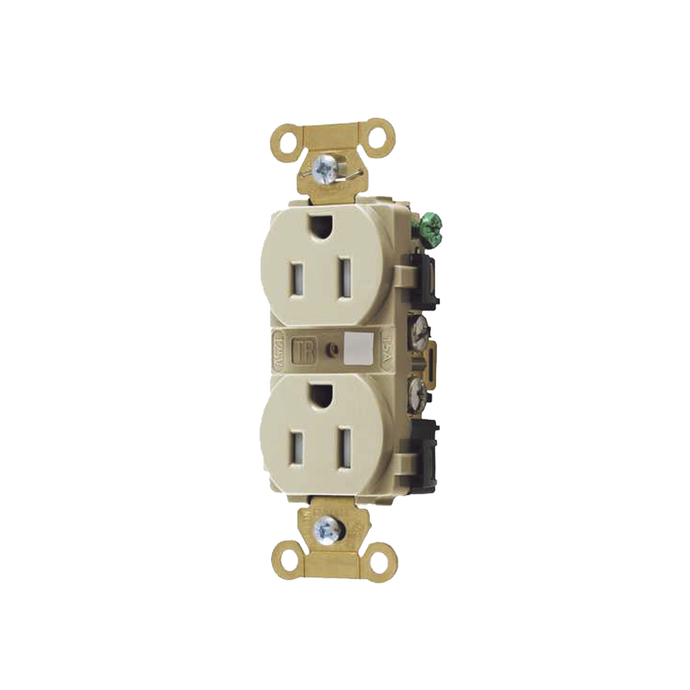 Contacto Duplex 15 A 125 V / A Prueba de Manipulaciones / Nema 5-15R / Color Marfil.