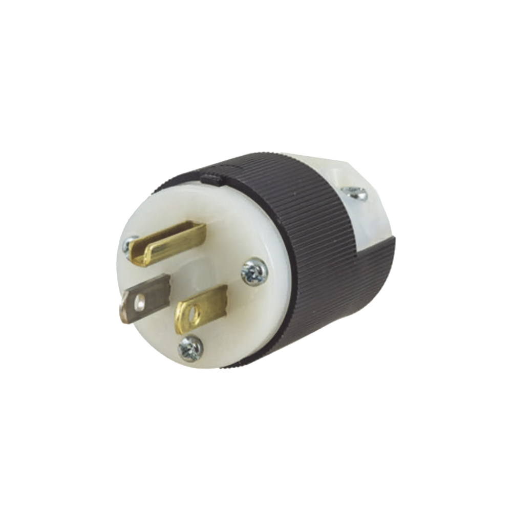 Clavija Entrada Recta/ 15A 125V/ 2 Polos 3 Hilos/ Nema 5-15P/ Grado Industrial- Comercial.