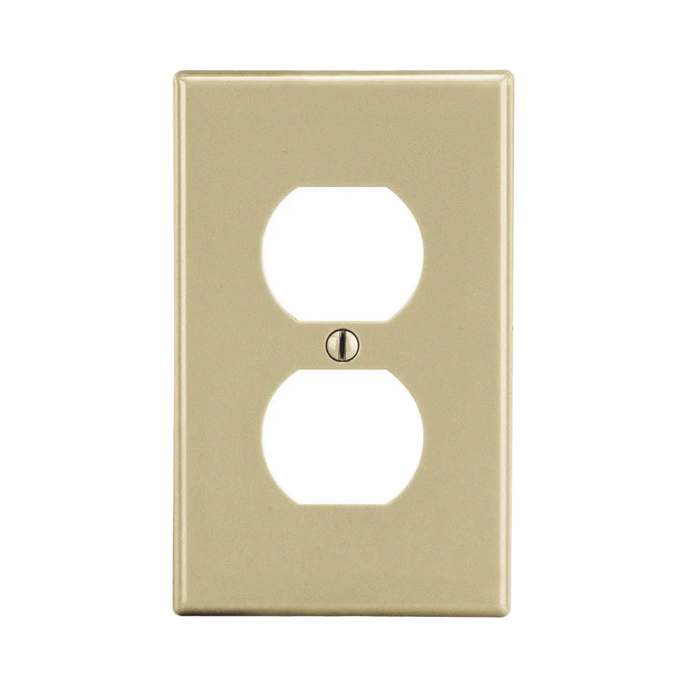 Placa de Pared para Contacto Duplex Color Marfil.