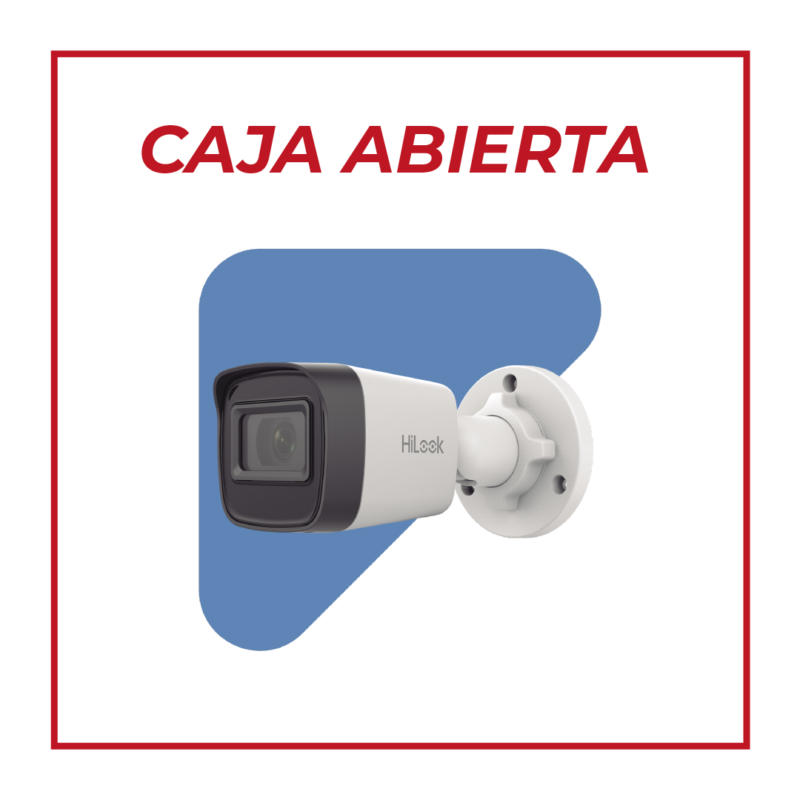 HiLook Series / Bala IP 2 Megapixel (1080p) / Lente 2.8 mm / 20 mts IR / Exterior IP67 / PoE / dWDR / H.265+ / ONVIF (Caja Abierta)