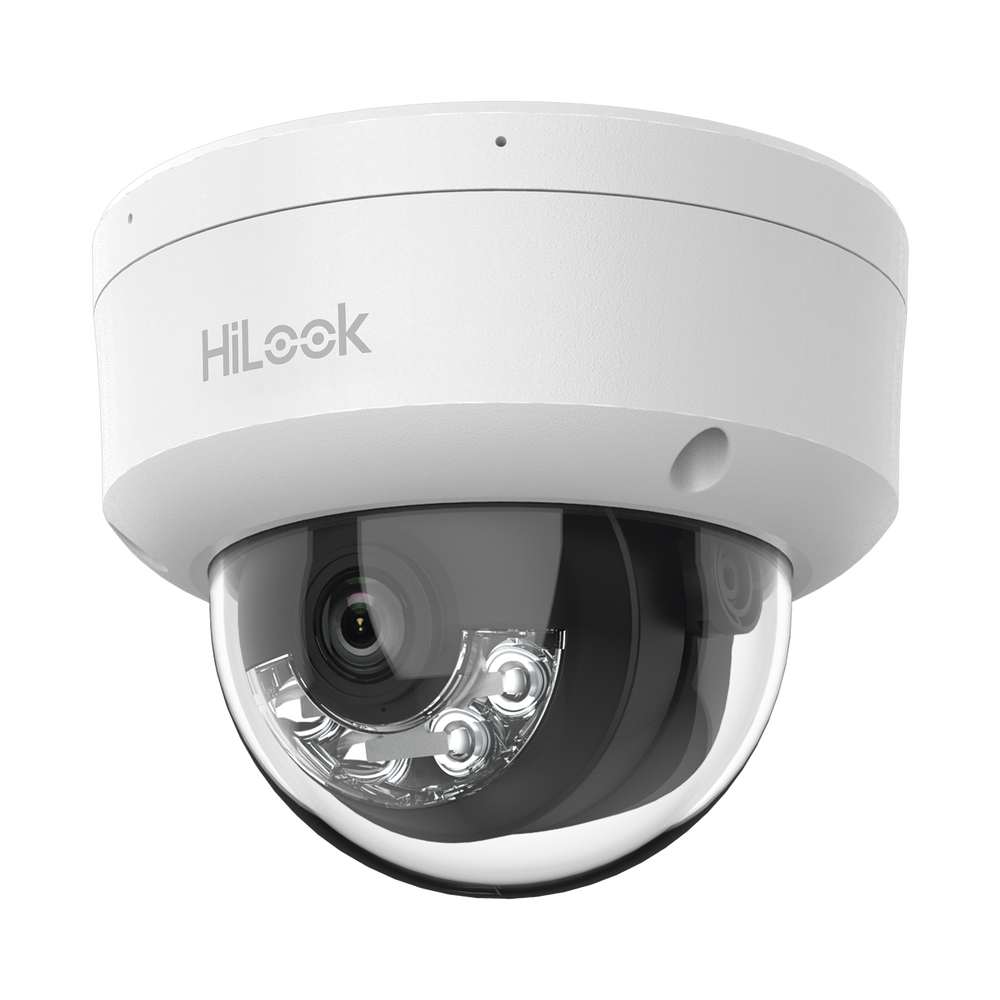 [Dual Light] HiLook Series / Domo IP de 4 Megapixel / Uso en interior / Lente 2.8 mm / 20 mts IR + 20 mts Luz Blanca / MicrÃ³fono Integrado / ACUSENSE Lite / PoE / dWDR / H.265+ / ONVIF