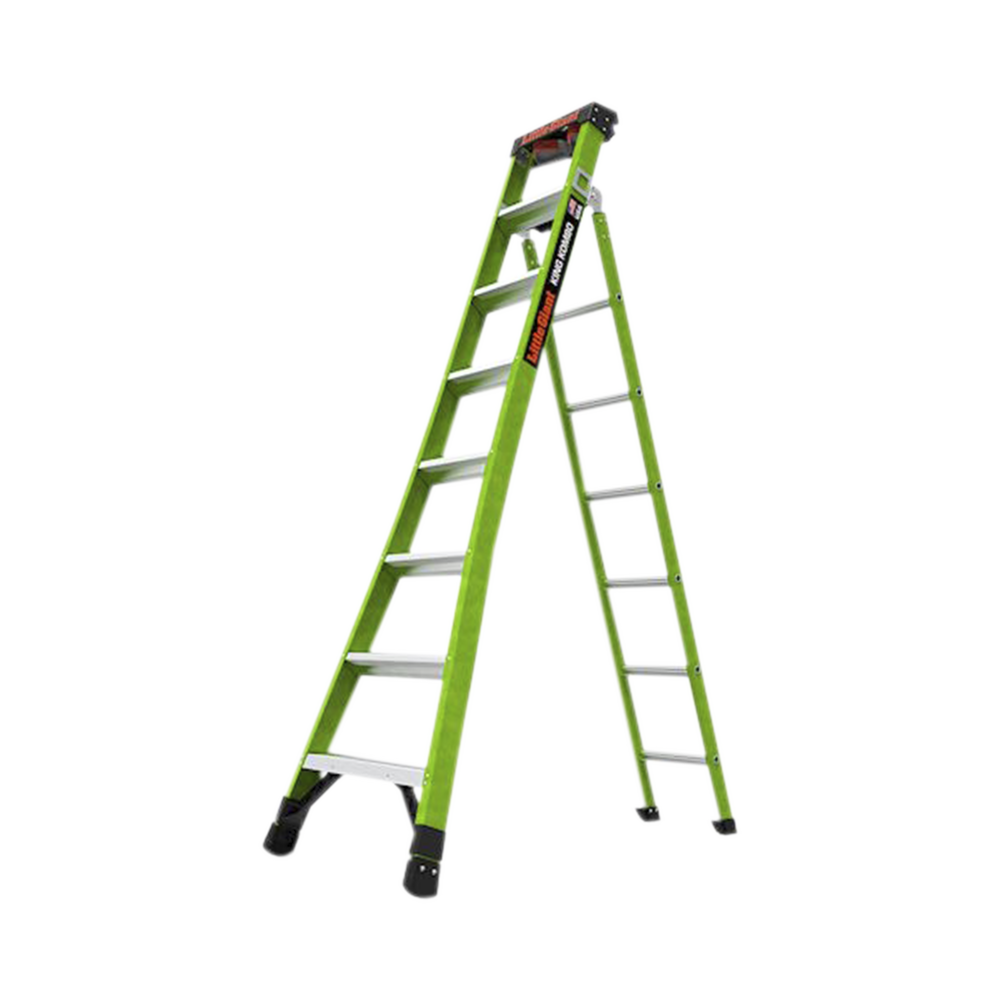 Escalera de Tijera 3 en 1 de 2.44 Metros, Fibra de Vidrio (SKU13908-001). Hecha en E.U.A. (Versión 2.0)