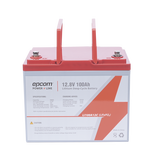 Batería de Litio Ciclo Profundo, 12.8 Vcc 100Ah (LiFePO4 de Celdas Cilíndricas) Válvula de Alivio, Solar, Marina, Máximo 100 A de Descarga