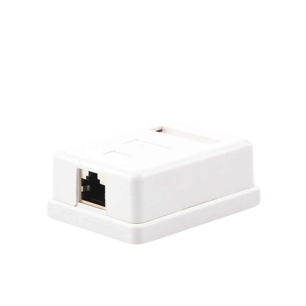 Caja de Pared con 1 Puerto Keystone, Incluye Jack STP Cat5e
