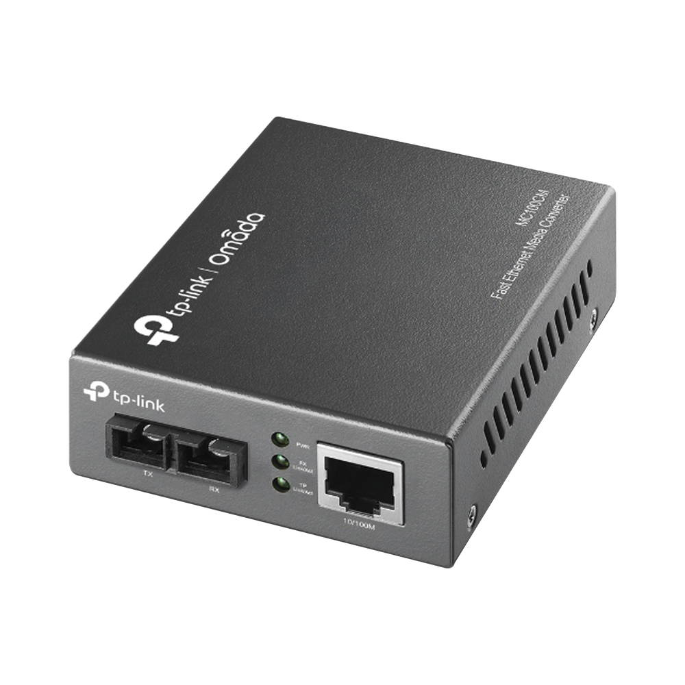 Convertidor Fibra Óptica Multimodo /  1 Puerto RJ45 10/100 Mbps / Puerto Fibra Óptica SC 100 Mbps / Hasta 2 Km / Plug and Play