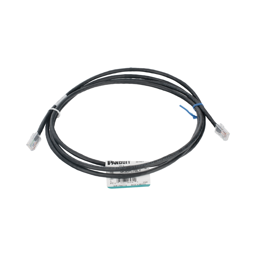 Cable de parcheo UTP Categoría 5e, con plug modular en cada extremo - 2 m. - Negro