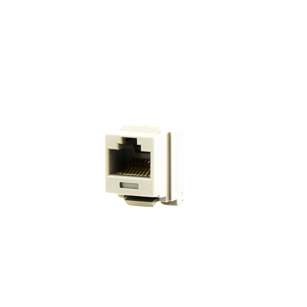 Conector Jack Estilo 110 (de Impacto), Tipo Keystone, Categoría 6, de 8 posiciones y 8 cables, Color Gris