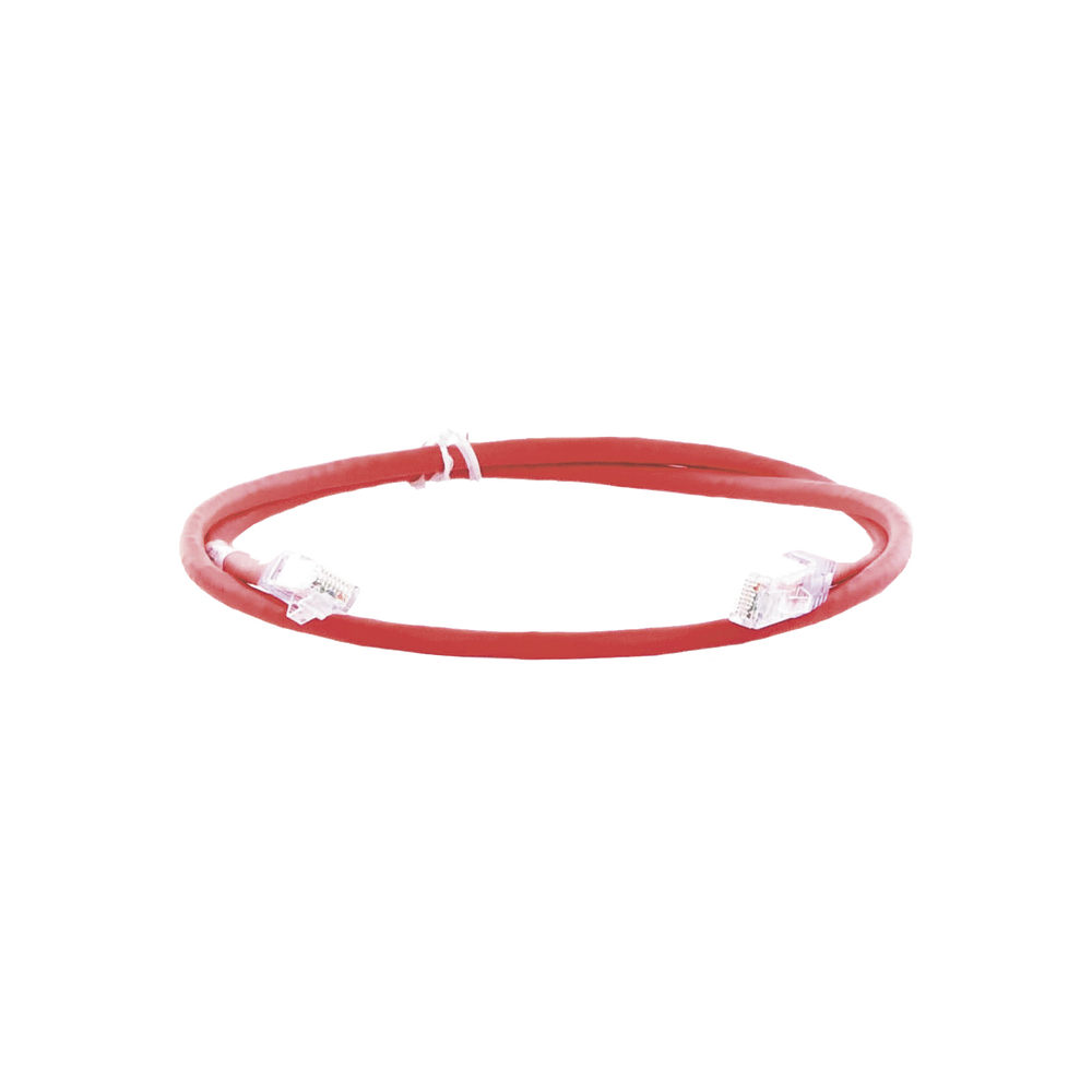 Cable de parcheo UTP Categoría 6, con plug modular en cada extremo - 1 m. - Rojo