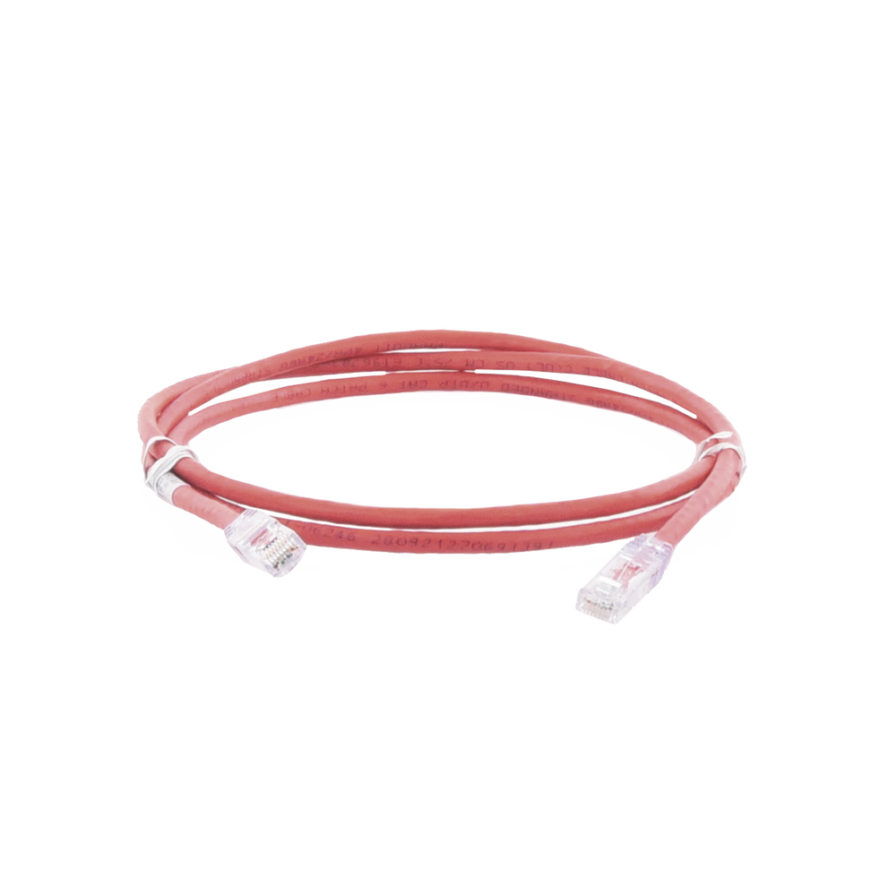 Cable de parcheo UTP Categoría 6, con plug modular en cada extremo - 1.5 m. - Rojo