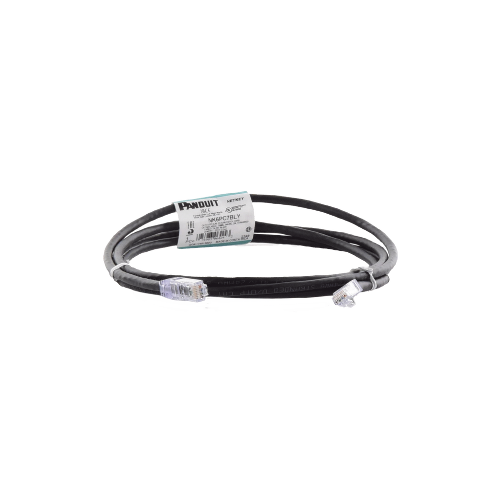 Cable de parcheo UTP Categoría 6, con plug modular en cada extremo - 2 m. - Negro