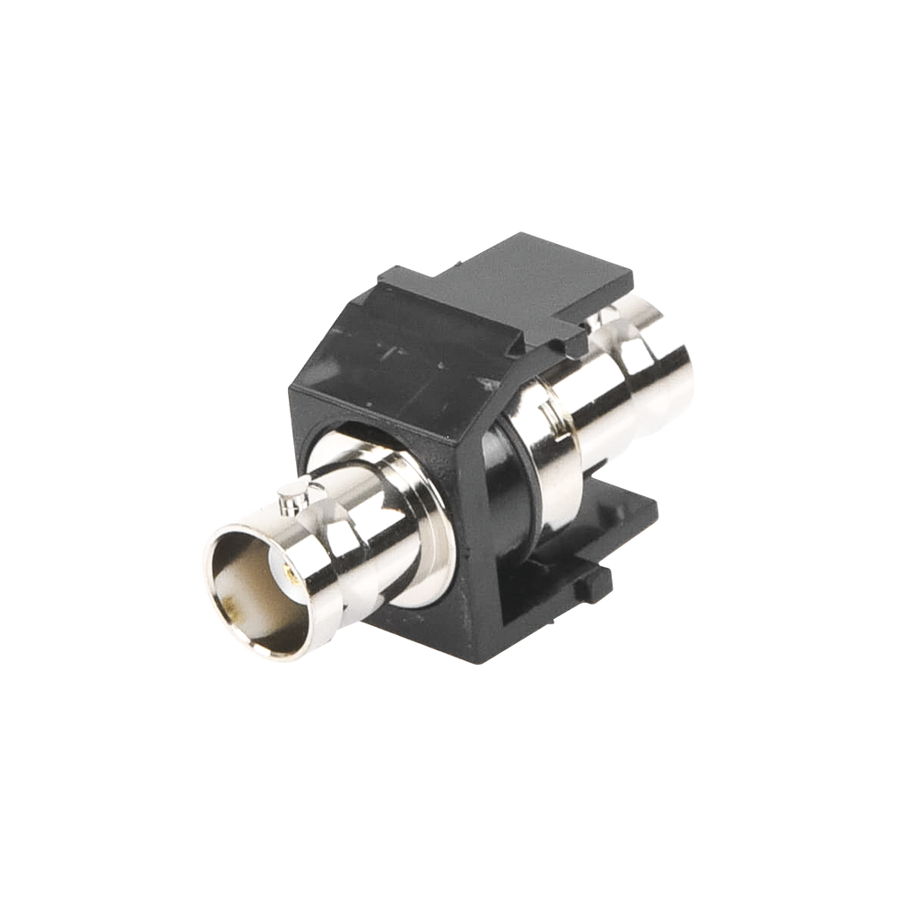Módulo Acoplador Coaxial Tipo BNC, Keystone, de 50 Ohms, Color Negro