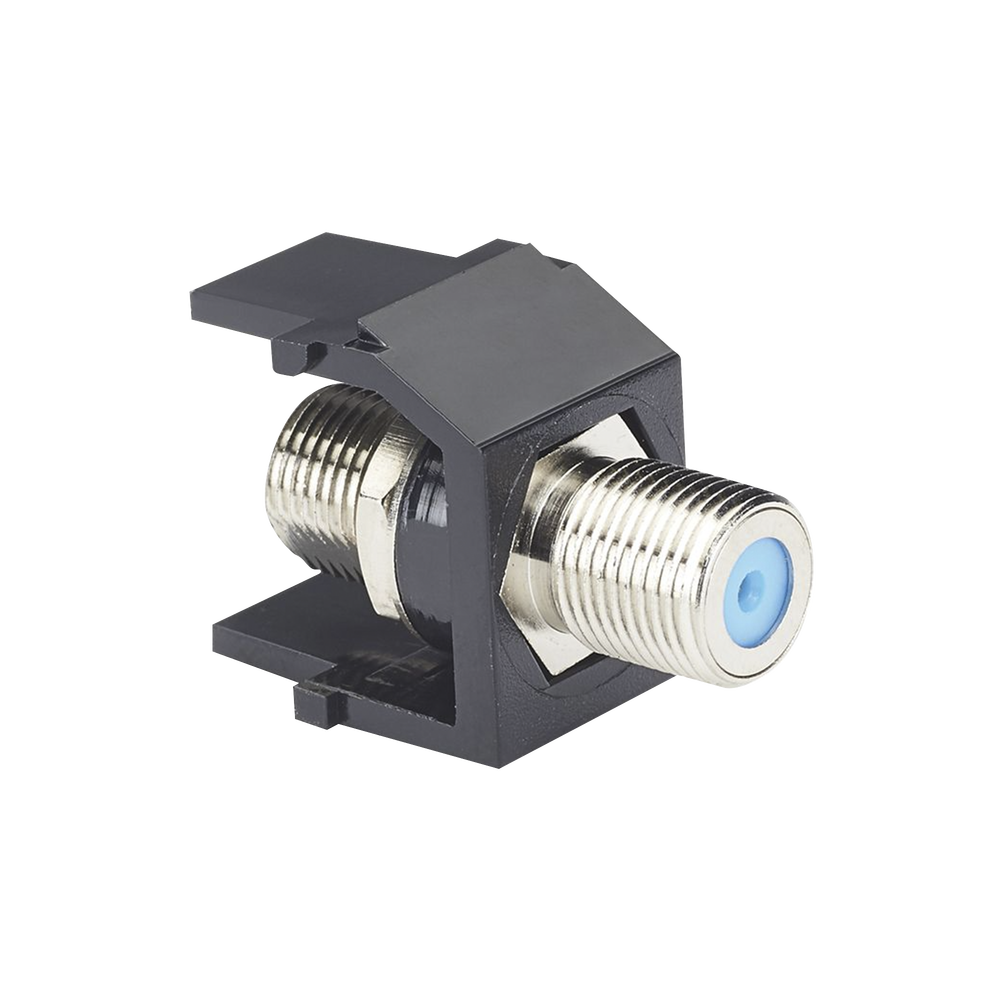 Módulo Acoplador Coaxial Tipo F, Keystone, de 75 Ohms, 3.0 GHz, Color Negro