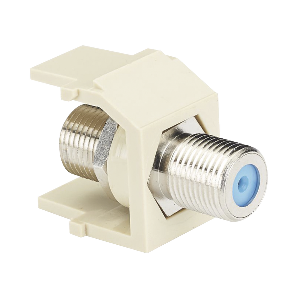 Módulo Acoplador Coaxial Tipo F, Keystone, de 75 Ohms, 3.0 GHz, Color Blanco Mate