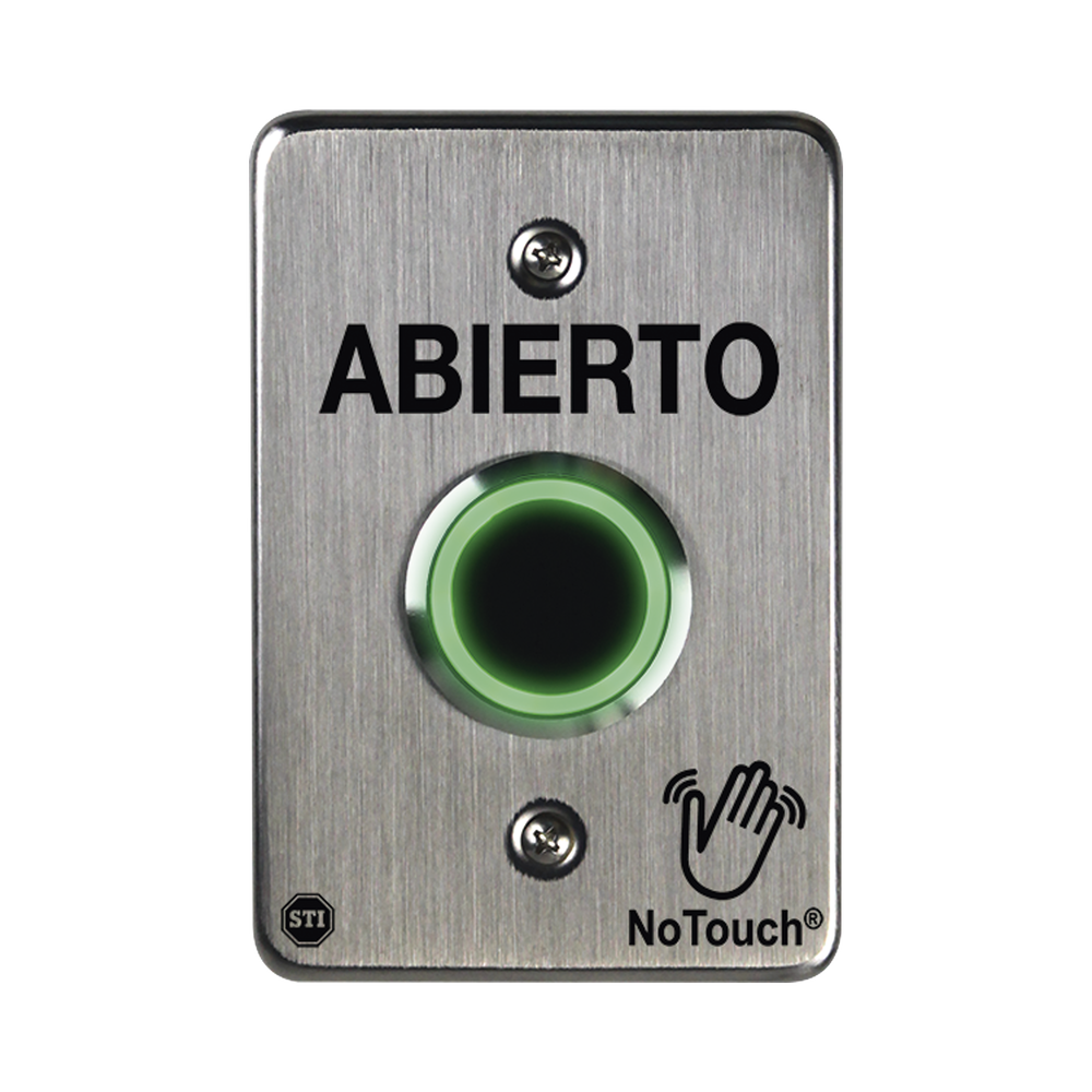Interruptor IR NoTouch® de Acero Inoxidable, De un solo grupo, ABIERTO