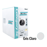 Bobina de Cable UTP 305 Metros (1000 Pies) de Cobre, NetKey, Gris Claro, Categoría 5e (24 AWG), PVC (CM), de 4 Pares