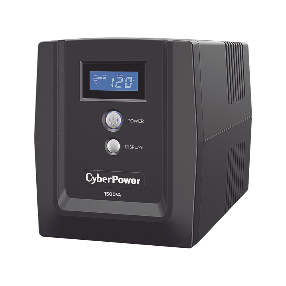 UPS de 1500 VA/900 W, Topología Línea Interactiva, Entrada 120 Vca NEMA 5-15P, y 8 Salidas NEMA 5-15R, Con Regulador de Voltaje (AVR)