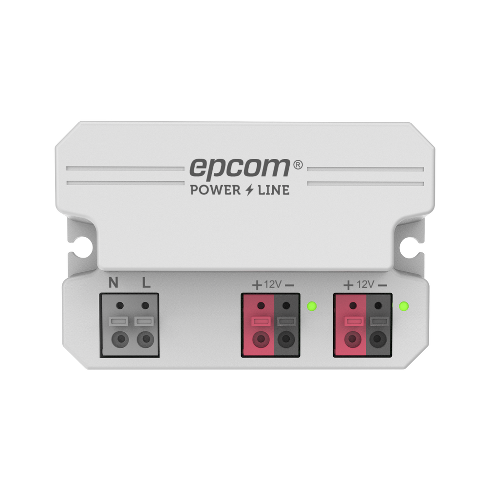 Fuente de alimentación /  12 Vcc / 2 Amperes / Terminales de entrada para Vca en 2 pines / 2 salidas para Vcc en 2 pines