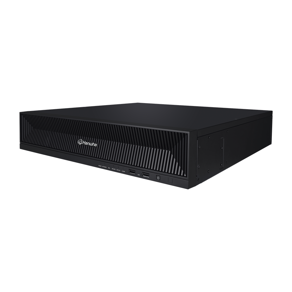 NVR 32 Megapixel (8K) / 32 Canales IP / Soporta 8 Discos Duros / H.265 & Wisestream / Wisenet P2P / ONVIF / Compatible con CÃ¡maras IA / Salida HDMI en 4K