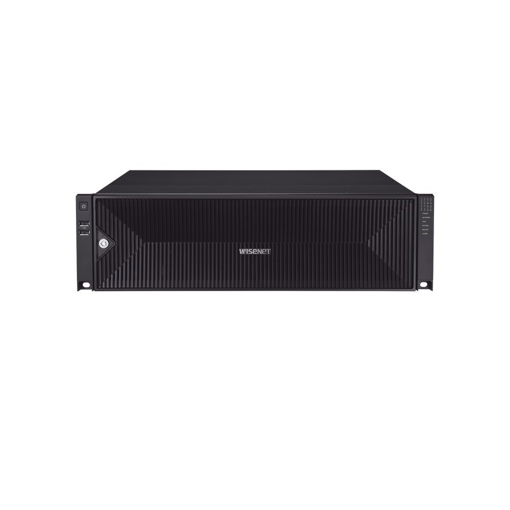 NVR 32 Megapixel (8K) / 32 Canales IP / Soporta 8 Discos Duros / H.265 & Wisestream / Wisenet P2P / ONVIF / Compatible con CÃ¡maras IA / Salida HDMI en 4K