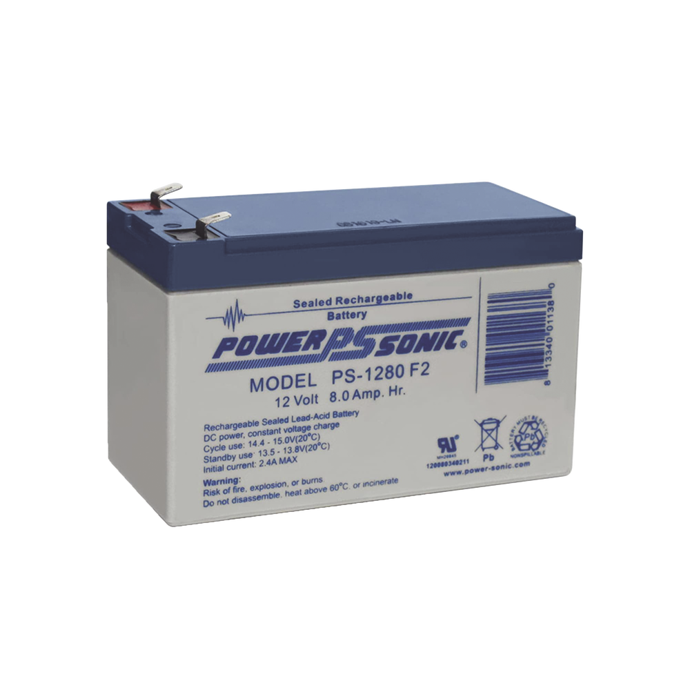 Batería 12V, 8AH, Para Respaldo, Tecnologías AGM/VRLA, 5 Años Vida Útil, Terminales F2, Reconocida UL