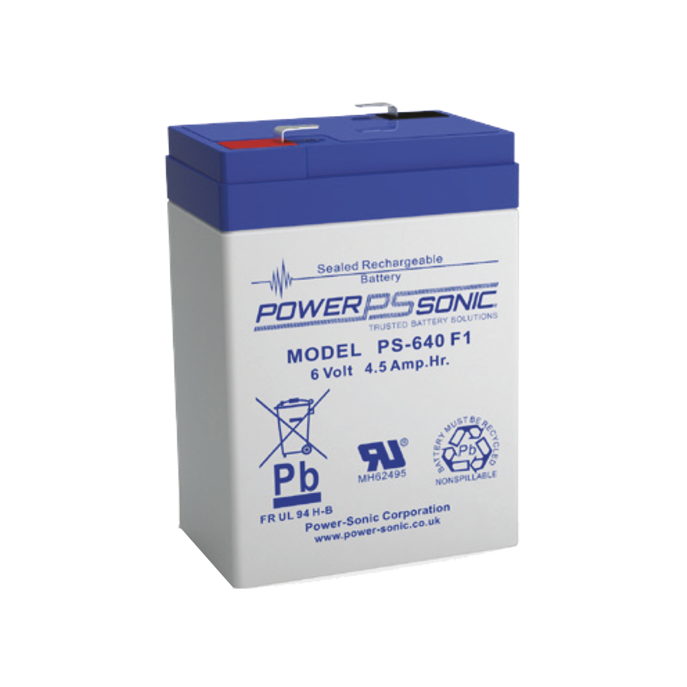Batería 6V, 4.5AH, Para Respaldo, Tecnologías AGM/VRLA, 5 Años Vida Útil, Terminales F1, Reconocida UL
