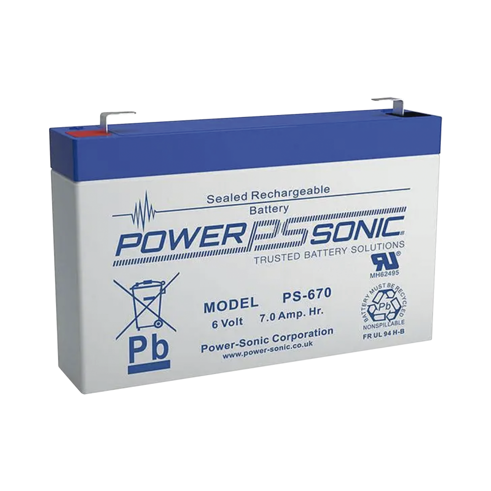 Batería 6V, 7AH, Para Respaldo, Tecnologías AGM/VRLA, 5 Años Vida Útil, Terminales F1, Reconocida UL