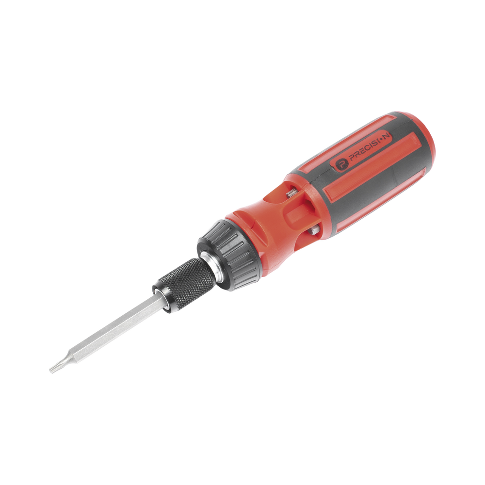 Desarmador 6 en 1 con Mango de Agarre Plástico (Torx #10 y #20, Hexagonal #5, PH0, PH2, Plana #5)