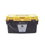 Caja Porta Herramientas 17", 44x26x23 cm Bicolor con Compartimientos para Tornillos.