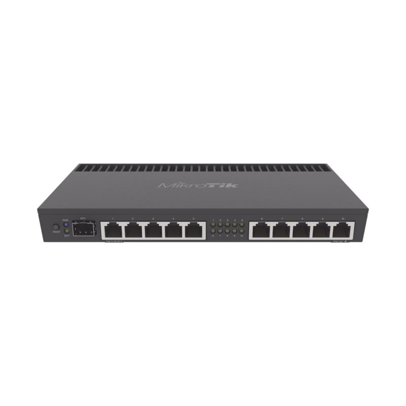(RB4011iGS+RM) RouterBoard, CPU 4 Núcleos, 10 Puertos Gigabit Ethernet, 1 puerto SFP+
