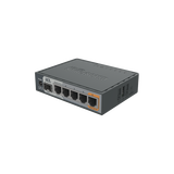 (hEX S) Router Dual Core, 5 puertos Gigabit, 1 Puerto SFP, PoE in, PoE Out