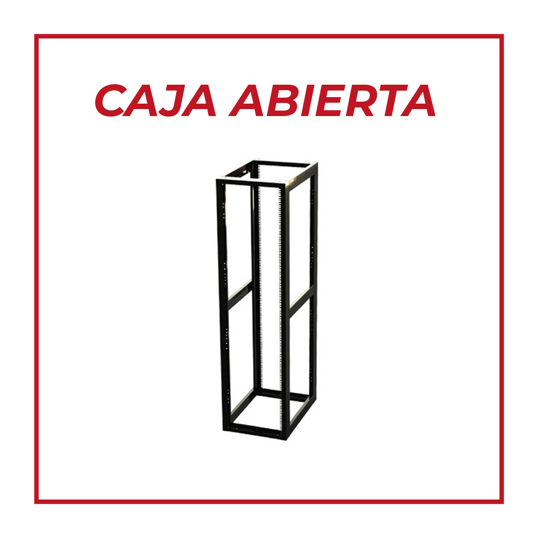 Rack Estándar 19" de 4 Postes, Acero, 45 Unidades, Profundidad Ajustable. (Caja Abierta)