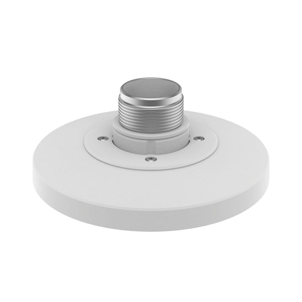 Adaptador tipo plato para CÃ¡mara tipo domo Hanwha, necesario para usar accesorios de pared o techo, verificar lista de compatibilidad