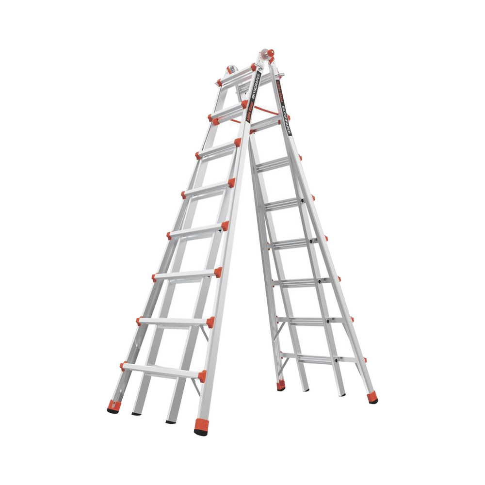 Escalera telescópica en "A" de 4.5 metros de aluminio.