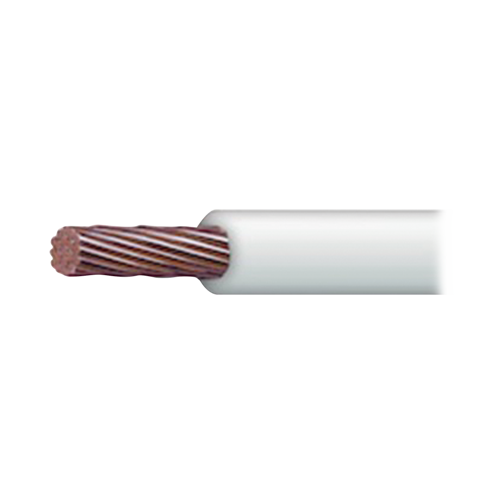 ( SSLU13 ) Cable Eléctrico 10 awg  color blanco,Conductor de cobre suave cableado. Aislamiento de PVC, autoextinguible. BOBINA 100 MTS