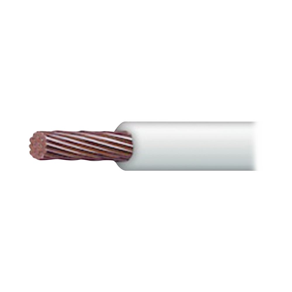 Cable Eléctrico 18 awg  color blanco, Conductor de cobre suave. Aislamiento de PVC, auto-extinguible. BOBINA de 100 MTS