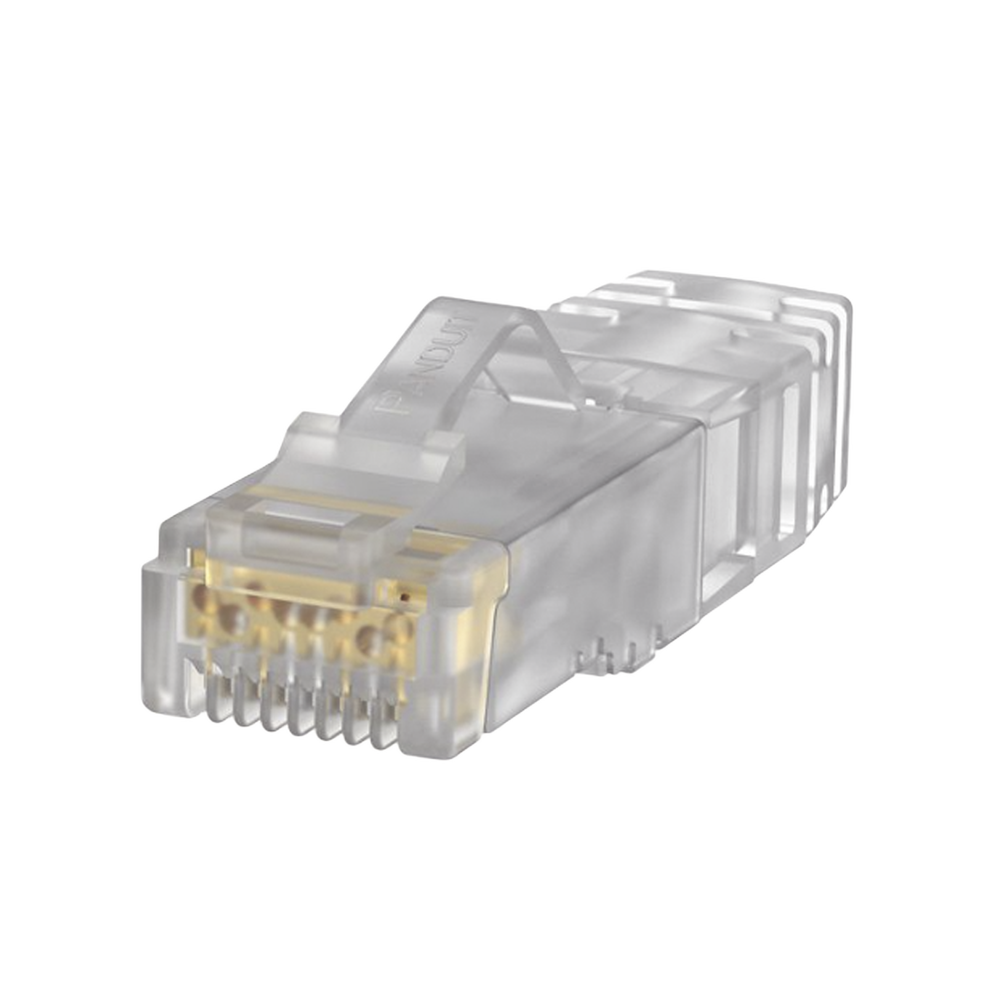 Plug RJ45 Cat6A, Para Cable UTP de Calibre 23-24 AWG, Chapado en Oro de 50 Micras, Paquete de 100 Piezas