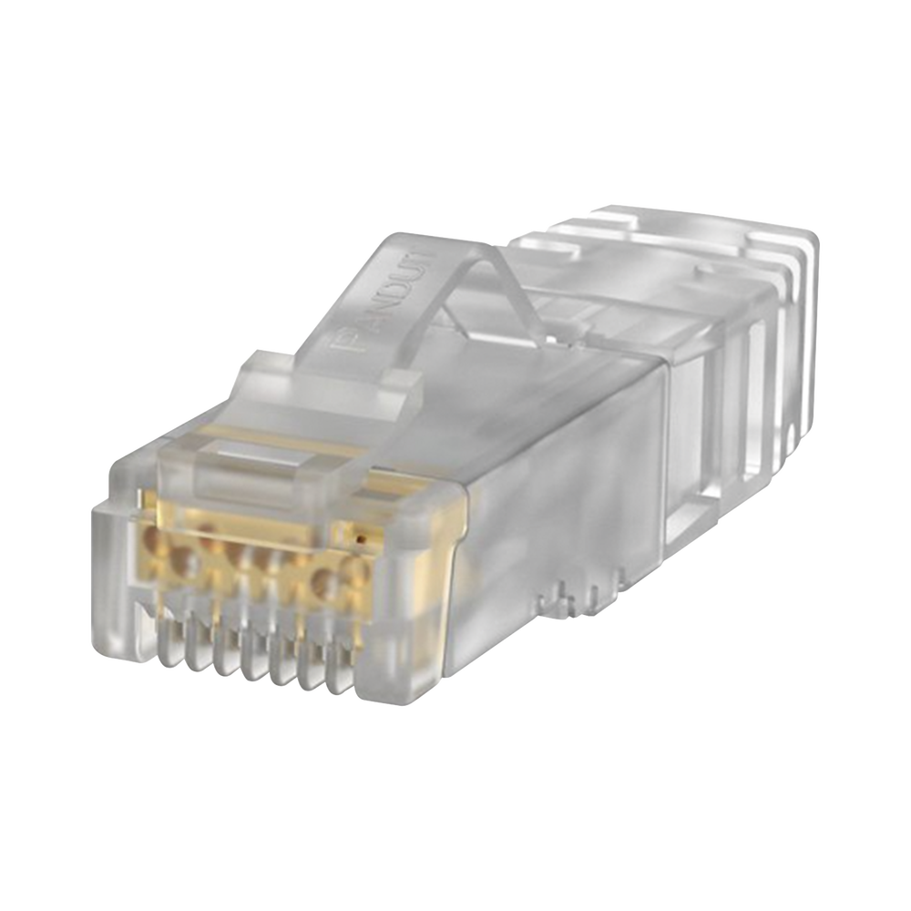 Plug RJ45 Cat6A, Para Cable UTP de Calibre 26 AWG, Chapado en Oro de 50 Micras, Paquete de 100 Piezas