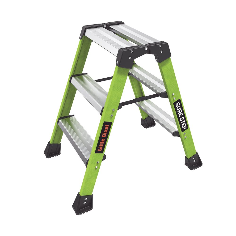 Escalera Plegable 2 Peldaños de Fibra de Vidrio / Tamaño 66 cm ( 2' 2").