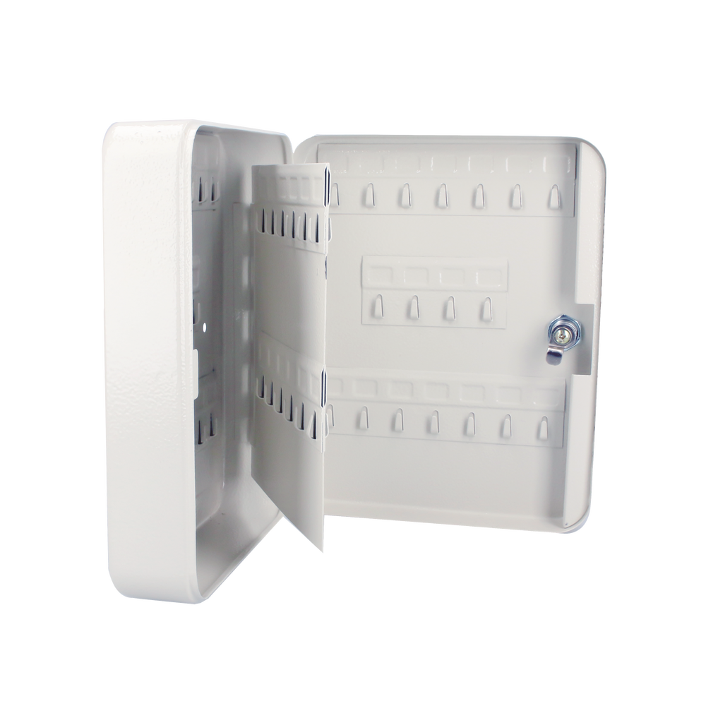 Caja para llaves con capacidad para 60 llaves/ Medidas 200 x 250 x 75 mm  (ancho x alto x profundidad)/ Fabricada en acero/ Cerradura con llave.