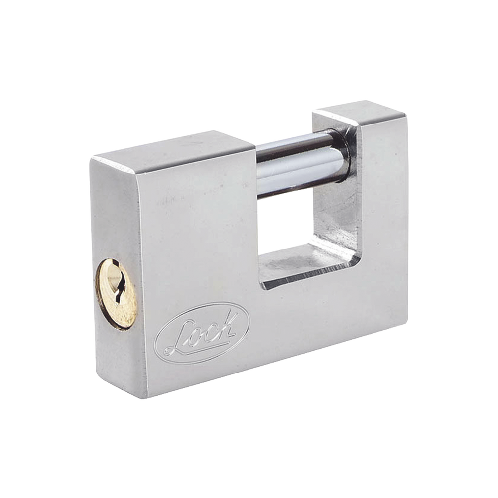 Candado para Cortina Metálica / Medida 70 mm/ Acabado Cromo Satinado/ Nivel de Seguridad 6 / Llave Estándar.